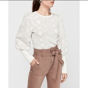 Express snakeskin print sweater